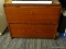 LATERAL FILING CABINET; 2 DRAWER CHERRY FINISH LATERAL FILING CABINET WITH KEYS. MEASURES 36 IN X 20