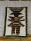HAND WOVEN AZTEC/MAYAN THEMED WALL HANGING ART: 28 IN X 44 IN