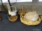 ASSORTED BASKETS LOT; TOTAL OF 9 PIECES. INCLUDES BLACK WICKER GOOSE SHAPED BASKET, 3 NATURAL AND 1