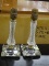 PAIR OF VINTAGE GLASS LAMPS; EACH MEASURES 10 IN TALL