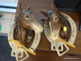 JEMA HOLLAND MOLDS HORSE HEAD PLAQUES; TOTAL OF 2 PIECES, EACH IS A HORSE HEAD INSIDE A HORSESHOE