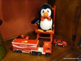 ASSORTED COKE LOT; INCLUDES A MUSICAL COCA-COLA PENGUIN ON A ROCKING CHAIR, A COKE THEMED SEMI-TRUCK