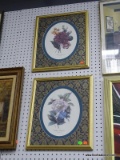 REDOUTE DAHLIAS FRAMED PRINTS; PAIR OF FRAMED AND MATTED IMAGES OF BOTANICALS, 