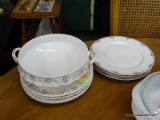 ASSORTED LIMOGES LOT; INCLUDES 4 THEODORE HAVILAND LIMOGES PLATES AND A MATCHING SERVING DISH, AS
