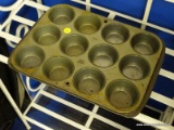 PAIR OF LIKE NEW MUFFIN TINS; (12 CT EACH) BY ECKO AND BAKER'S SECRET, PERFECT FOR MAKING MINI