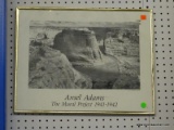 (WALL) FRAMED ANSEL ADAMS IMAGE; THE MURAL PROJECT 1941-1942. IT IS FRAMED IN A GOLD TONED FRAME.