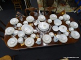 ROSENTHAL CHINA LOT; TOTAL OF 122 PIECES. 12 PLACE SETTINGS, EACH INCLUDES: TEACUP, SAUCER, FRUIT