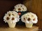(R4) ARTIFICIAL FLOWERS; INCLUDES 3 TOTAL PLANTERS WITH ARTIFICIAL FLOWERS INSIDE. TALLEST MEASURES