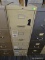 (R5) FILING CABINET; ORIGINALLY FROM SEARS. CREAM METAL FINISH WITH 4 DRAWERS. MEASURES 15 IN X 18