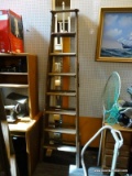 (R4) WOODEN STEP LADDER; IS 8 FT TALL AND IN VERY GOOD CONDITION!