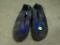 KIDS WATER SHOES; BLACK & BLUE COLORED WATER SHOES, CHILDREN SIZE 3.