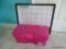 (BR4) ART AND OFFICE SUPPLIES LOT; INCLUDES DRY ERASE BOARD CALENDAR AS WELL AS PINK PLASTIC TOTE