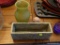 (DR) GREEN OBLONG PLANTER AND MORE; LOT INCLUDES 3 TOTAL ITEMS. PLANTER IS RECTANGULAR AND MEASURES