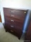 (BR3) CONTEMPORARY ESPRESSO WOODGRAIN 4 DRAWER CHEST; MEASURES 28 IN WIDE X 15.5 IN DEEP X 40 IN