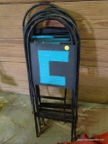 RIDING RING MARKERS; SET OF (8) BLACK METAL EQUESTRIAN RIDING RING MARKERS.