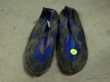 KIDS WATER SHOES; BLACK & BLUE COLORED WATER SHOES, CHILDREN SIZE 3.