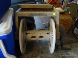 (GAR) SUNCAST GARDEN HOSE REEL; TAN IN COLOR, LOCATED IN GARAGE, HAS CRANKING HANDLE. MEASURES 16 IN