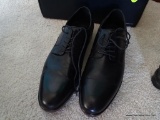 (BR4) MEN'S GIORGIO BRUTINI BLACK LEATHER DRESS SHOES; LACE UP OXFORD DESIGN, SIZE 10.5, IN ORIGINAL