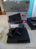 (BR4) SONY PLAYSTATION 3 WITH 2 CONTROLLERS; 320 GB, IN ORIGINAL BOX. SERIAL