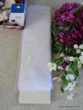 (BR4) ROLL OF WHITE SHEER TULLE FABRIC; USED TO CREATE DECORATIONS FOR A LOVELY BEACH THEMED