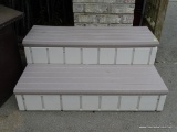 (PATIO) HARD PLASTIC OUTDOOR GARDEN STEPS.