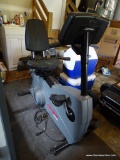 (GAR) LIFE FITNESS RECUMBENT STATIONARY BICYCLE; THE LIFE CYCLE 9500HR IS GREY AND BLACK IN COLOR