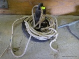 SMALL ROUND BLACK ANCHOR; BLACK MUSHROOM STYLE ANCHOR USED FOR PERMANENT MOORING. COMES WITH ROPE.
