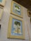 PAIR OF FRAMED PALM TREE PRINTS; SET OF TWO BEACH PRINTS, BOTH OF WHICH SHOW A PALM TREE IN THE SAND