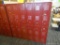 SECTION OF REPUBLIC STEEL LOCKERS; RED SCHOOL STYLE LOCKERS MADE BY REPUBLIC STEEL. THERE ARE 6