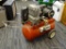 SEARS AIR COMPRESSOR; DOUBLE CYLINDER AIR COMPRESSOR WITH 1 HP ENGINE AND IS ON WHEELS FOR EASY