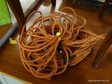 LOT OF EXTENSION CORDS; THIS LOT CONTAINS 2 ORANGE OUTDOOR EXTENSION CORDS.