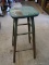 (WSHOP) STOOL; GREEN PAINTED STOOL IN VERY GOOD CONDITION! MEASURES 11 IN X 11 IN X 30 IN