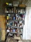 (SHED 1) CONTENTS OF METAL STORAGE SHELF; INCLUDES JARS FILLED WITH NAILS, STAPLES, AND MUCH MORE!