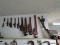 (SHOP 2) PIPE WRENCH LOT; INCLUDES 12 TOTAL PIPE WRENCHES IN GRADUATING SIZES. ALL ARE IN GOOD