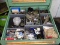 (SHOP 2) DRAWER LOT; INCLUDES GAS LINES, SMALL ENGINE FLYWHEELS, SPARK PLUGS AND MUCH MORE!