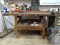 (SHOP 2) WORK BENCH; MAPLE WORK BENCH WITH ATTACHED BENCH VISE- 64 IN X 33 IN X 34 IN