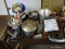 (SHOP 2) LOT OF COOKWARE; PRESSURE COOKER, SAUSAGE GRINDER, ENAMELWARE , ALUMINUM POTS AND PANS,