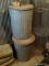 (SHED 4) 2 METAL TRASH CAN LOT; BOTH HAVE LIDS AND MEASURE 18 IN X 25 IN