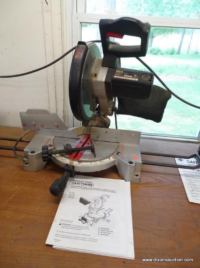 (WSHOP) CRAFTSMAN 10 IN COMPOUND MITER SAW; MODEL 315.243150. HAS MANUAL. IS IN VERY GOOD CONDITION