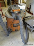 (WSHOP) RIDGID SHOP BLOWER/VAC; IS BLACK AND ORANGE IN COLOR AND INCLUDES HOSE EXTENSIONS, AND OTHER