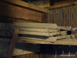 (SHED 2) CORNER LOT; INCLUDES AN ANTIQUE WHEELCHAIR, A VINTAGE CANE BOTTOM SIDE CHAIR, ASSORTED