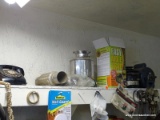 (SHOP 2) SHELF LOT; INCLUDES A ROTARY DIAL TELEPHONE, A FLOUR CONTAINER, AN EASY MOLE TRAP IN THE