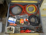 (SHOP 2) DRAWER LOT; LOT CONTAINS CABLE TIES, COPPER CABLES, BATTERY CLAMPS, ETC.