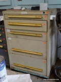 (SHOP 2) TOOL CABINET, STEEL EQUIPTO 5 DRAWER TOOL CABINET ( DOES NOT INCLUDE CONTENTS)- 30 IN X 28