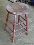 (SHOP 2) STOOL; PAINTED STOOL- 14 IN DIA X 25 IN