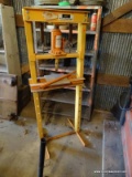 (SHED 3) SHOP PRESS; NORTHERN INDUSTRIAL 12 TON SHOP PRESS IN YELLOW AND ORANGE. ITEM #14590.