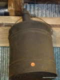 (SHED 3) GAS CAN; VINTAGE METAL GAS CAN WITH SCREW ON CAP. IS A 5 GALLON AND IN GOOD CONDITION!