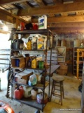 (SHED 3) METAL SHELVING UNIT; 5 SHELF METAL UNIT WITH ADJUSTABLE SHELVES. MEASURES 37 IN X 13 IN X