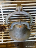 (SHED 3) CAST IRON BELL; IS A #2 BY CRYSTAL. MEASURES 19 IN X 18 IN. IS IN VERY GOOD CONDITION!