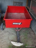 (SHED 5) WAGON; HUSKEE PULL BEHIND TILT TOP WAGON. measures 37 in x 51 in x 32 in